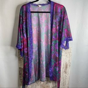 Vintage petra fashions colorful robe size xl